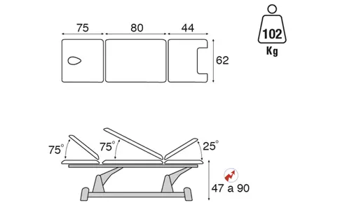 Schéma de la table de gynécologie 5081