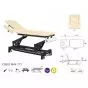 Elektrische Massageliege schwarzes Gestell Ecopostural C5683