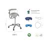 Hocker Derby verchromt mit Rückenlehne Ecopostural S5673