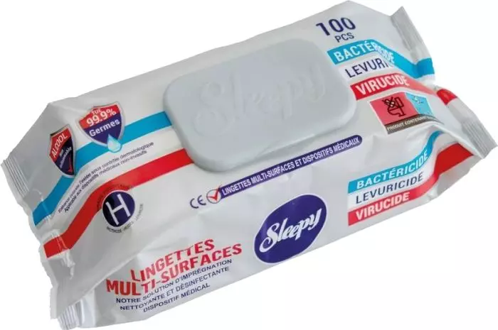 Desinfizierende Reinigungstücher für verschiedene Oberflächen (100er-Pack)
