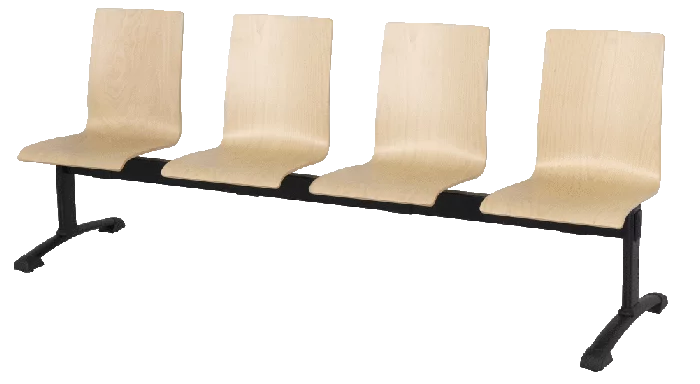Hidemar Sitzbank, Holz, 4 Sessel