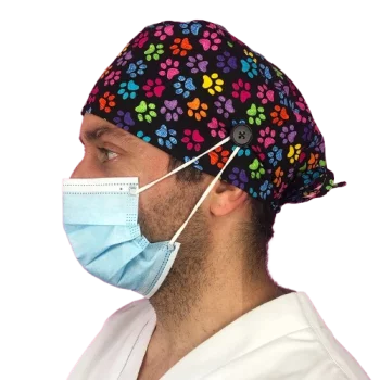 Chirurgische Haube mit Tiermotiven, geeignet für kurzes oder langes Haar