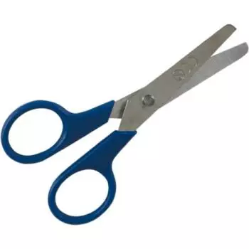 Sterile Kunststoffschere mit abgerundeten Spitzen von Euromedis (Packung mit 100 Stück)