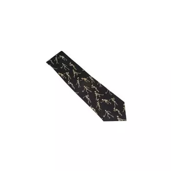Sport-Skelett-Krawatte, schwarz, Seide W41060