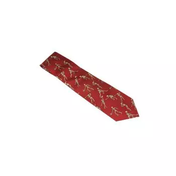 Sport-Skelett-Krawatte, rot, Seide W41061