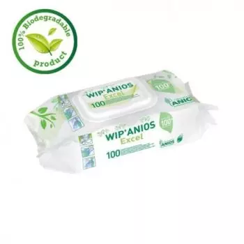 Desinfektionstücher, viskose 100% biologisch abbaubar Wip' Anios Premium 100 Stücke