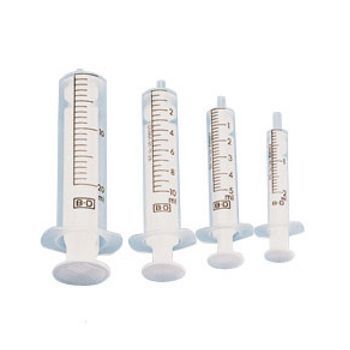 2 Spritzen ohne Nadel BD Discardit II 10 mL 100 abgelegen Ansatzstück