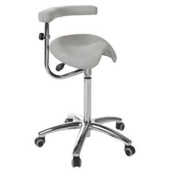 Hocker Derby verchromt mit Rückenlehne Ecopostural S5673