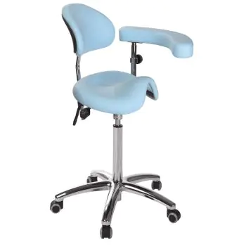 Hocker Derby verchromt mit Rückenlehne Ecopostural S5674