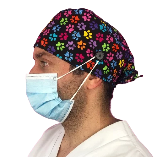 Chirurgische Haube mit Tiermotiven, geeignet für kurzes oder langes Haar