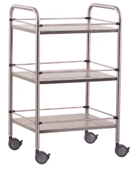 Leuchtertisch, Edelstahl, 90 x 55 x 80 cm, 3 Einlegeböden mit herausnehmbaren Galerien Holtex