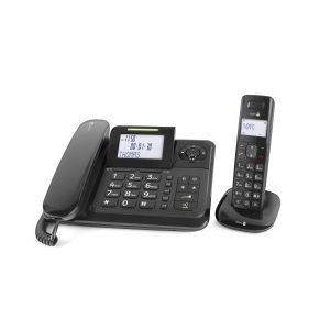 Doro Comfort 4005 Kombitelefon mit Anrufbeantworter, Schwarz