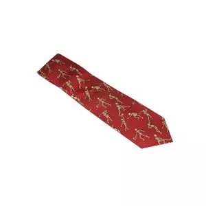 Sport-Skelett-Krawatte, rot, Seide W41061