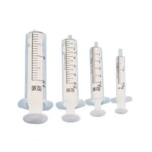 2 Spritzen ohne Nadel BD Discardit II 20mL 80 abgelegen Ansatzstück