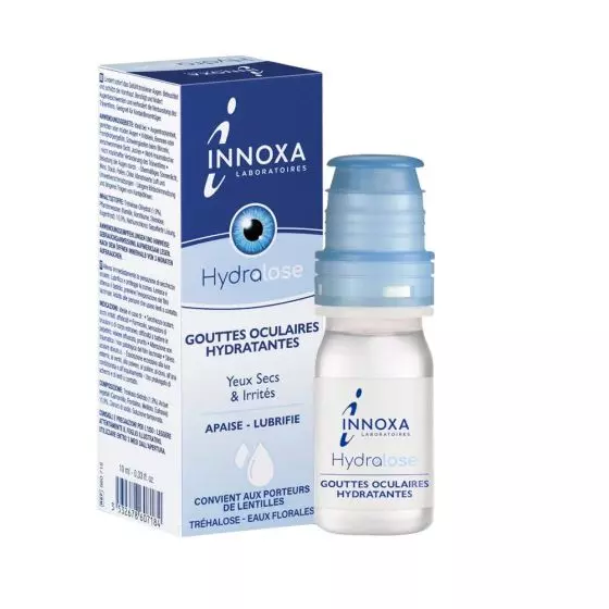 Innoxa Hydralose feuchtigkeitsspendende Augentropfen (10-ml-Flasche)