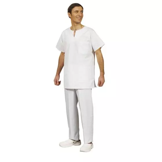 Unisex Kasack Weiß Tadou Mulliez