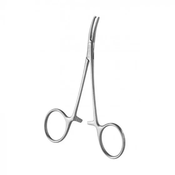 Halstead Klemme, 13 cm, gebogen, A / G holtex