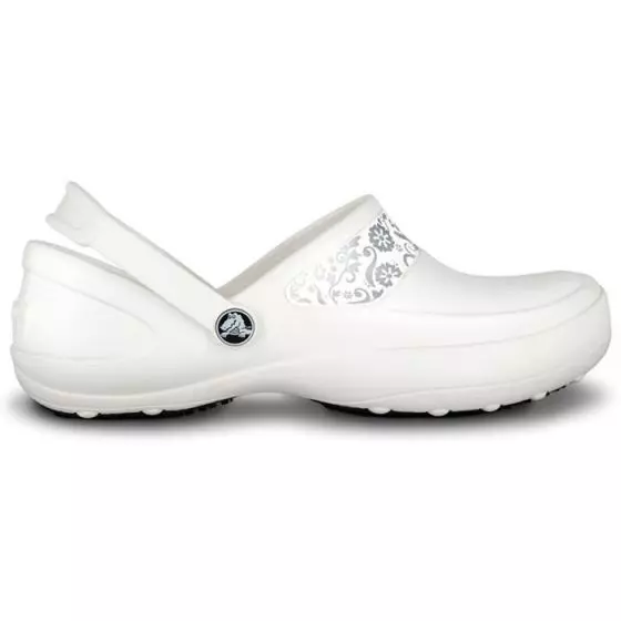 Crocs Clogs Mercy Work weiß-silber