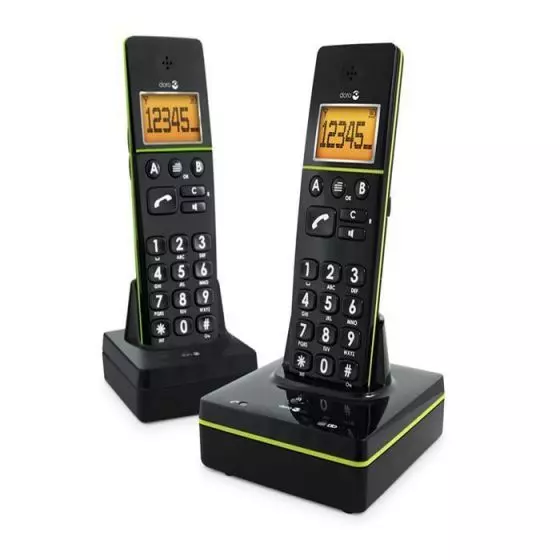 Doro Schnurlostelefon PhoneEasy 336W Duo Schwarz