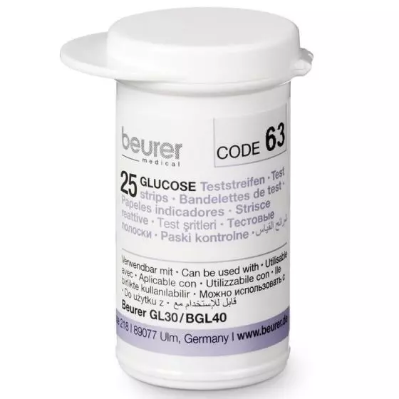 Blutzucker-Teststreifen zur Verwendung mit Beurer GL 30, BGL40