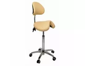 Hocker PONY verchromt mit Rückenlehne Ecopostural S3631