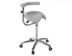 Hocker Derby verchromt mit Rückenlehne Ecopostural S5673