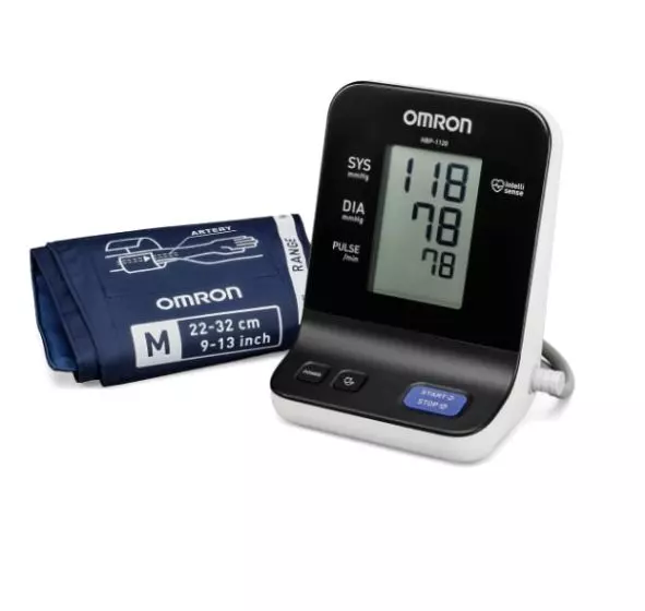 Elektronisches Oberarm-Blutdruckmessgerät Omron HBP 1120 (manuell/automatisch)