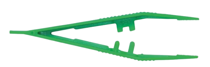 Sterile, anatomisch geformte Einweg-Pinzette mit Zinken – 13 cm (Packung mit 100 Stück)